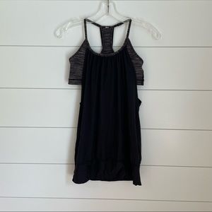 Lululemon | Size 6 No Limits Gray & Black Tank Top